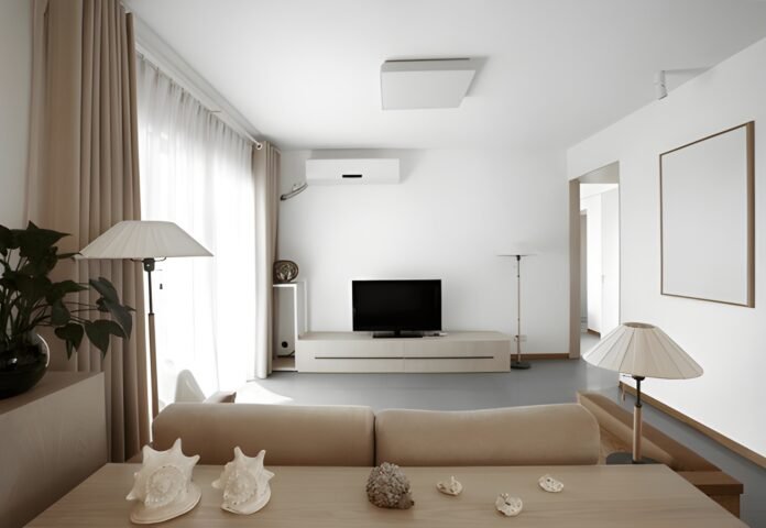 Minimalist Living Minimalist living room with clean design and natural light.