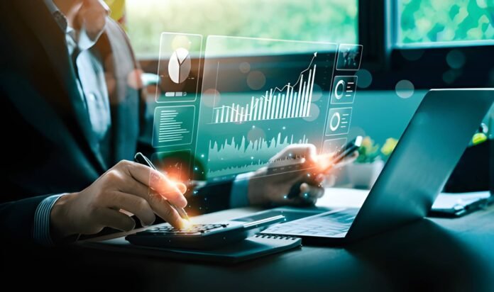inflation graph Inflation trend graph with financial data.