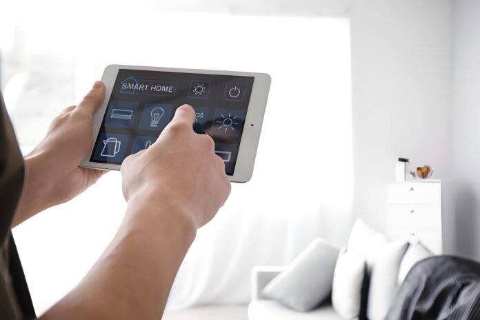 smart home Smart home interior featuring modern automation and connected devices that increase property value.