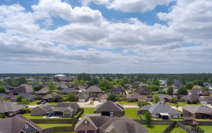 sub urban Modern suburban neighborhood reflecting rising real-estate demand driven by remote work trends.