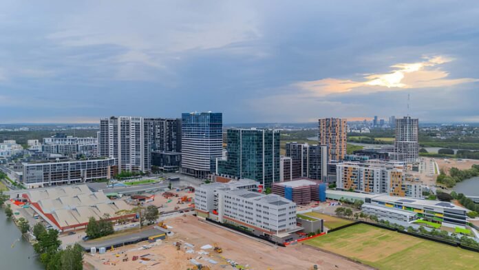 Emerging city Emerging city with new residential developments